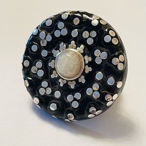 Handmade Wood and Sterling Silver Ring